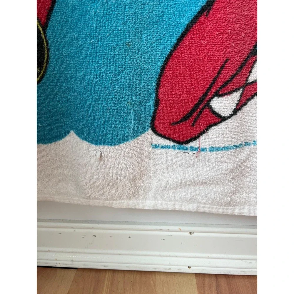 Mighty‎ Morphin Power Rangers Beach Towel White 1994 Jason Kimberly Red Pink